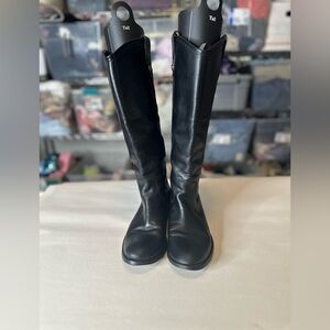 Frye Melissa Button boots, tall, equestrian style, black Italian leather,